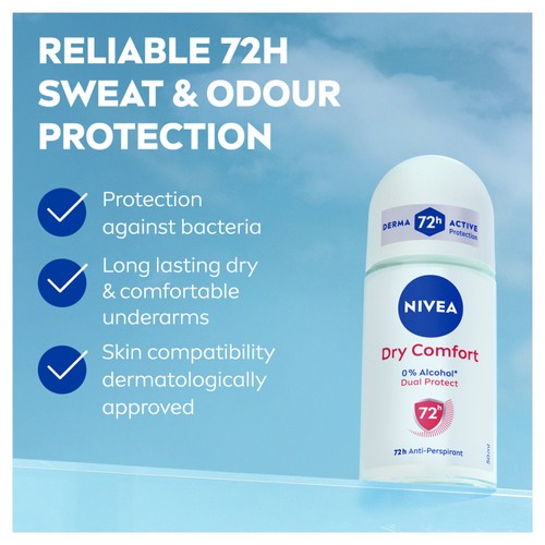 NIVEA Dry Comfort Anti-Perspirant Deodorant Roll-On 50ml