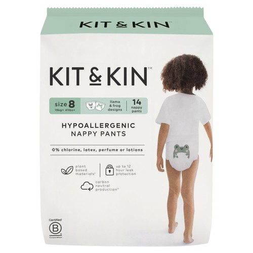 Kit & Kin Hypoallergenic Nappy Pants Size 8 (19+kg)