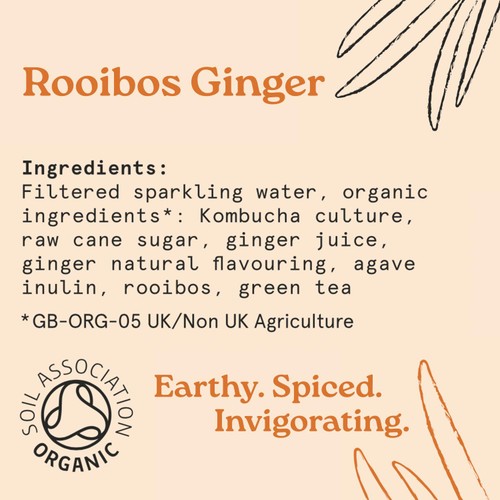 HOLOS Organic Sparkling Tea Rooibos Ginger
