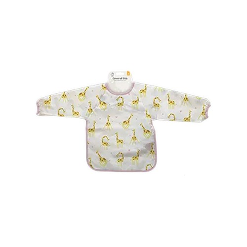 123 Baby Long Sleeve Coverall Bib Giraffe Print