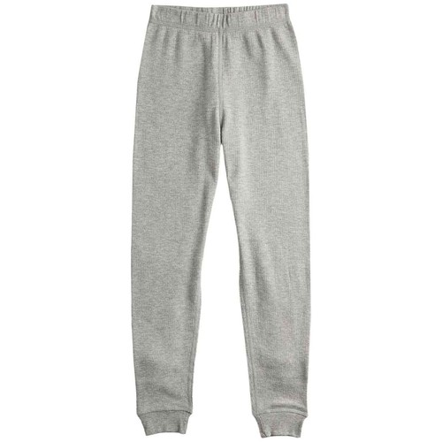 M&S Unisex Thermal Leggings 6-7 Years Grey Marl