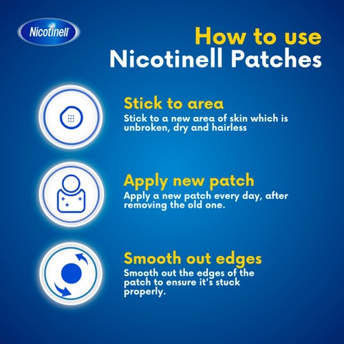 Nicotinell Nicotine Patch Stop Smoking 24hr Craving Relief 21mg Step 1