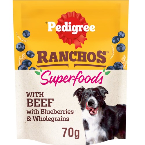Pedigree Ranchos Superfoods Beef Dog Treat Blueberries & Wholegrains