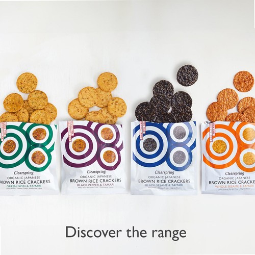Clearspring Organic Japanese Brown Rice Crackers - Green Nori & Tamari
