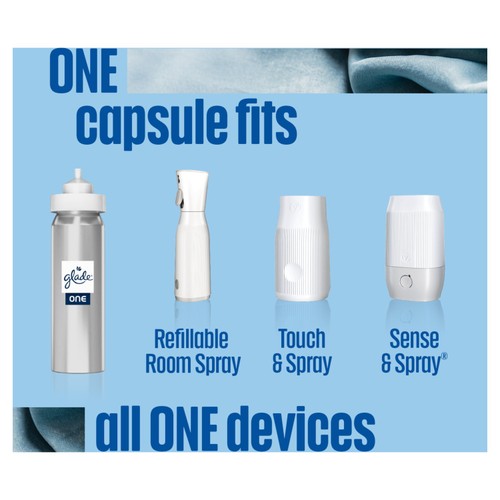 Glade ONE Sense & Spray Holder & Refill Clean Linen Air Freshener