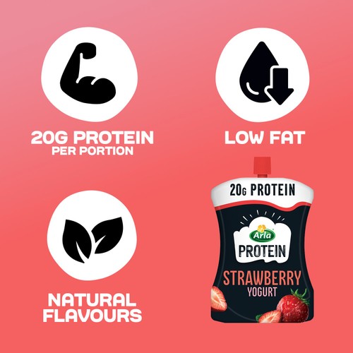 Arla Protein Strawberry Yogurt Pouch
