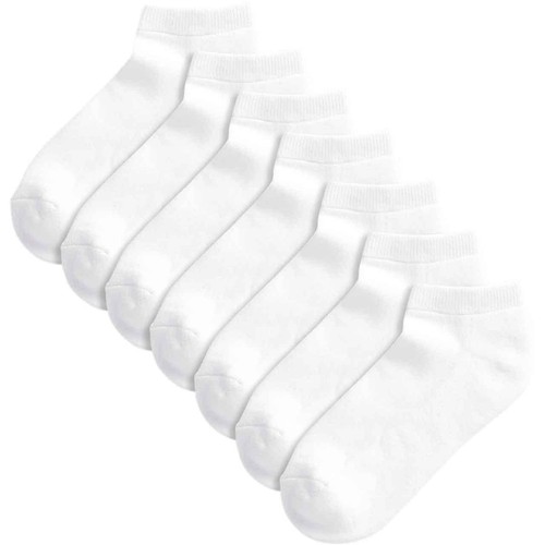 M&S Kids Half Terry Trainer Liner, 4-7, White, 7 Pack
