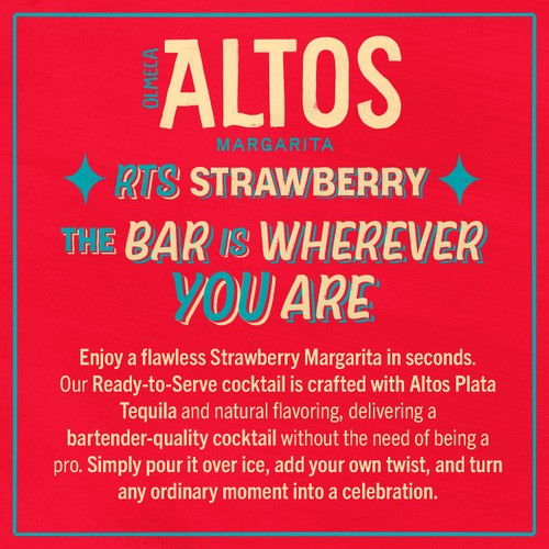 Olmeca Altos Tequila Ready to Serve Strawberry Margarita