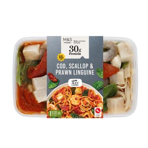 M&S High Protein Cod, Scallop & Prawn Linguine
