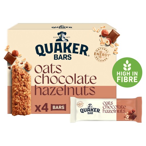 Quaker Cereal Bar Chocolate and Hazelnut