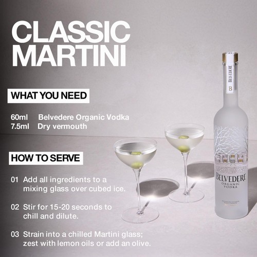 Belvedere Organic, Ultra-Premium Vodka, 70cl