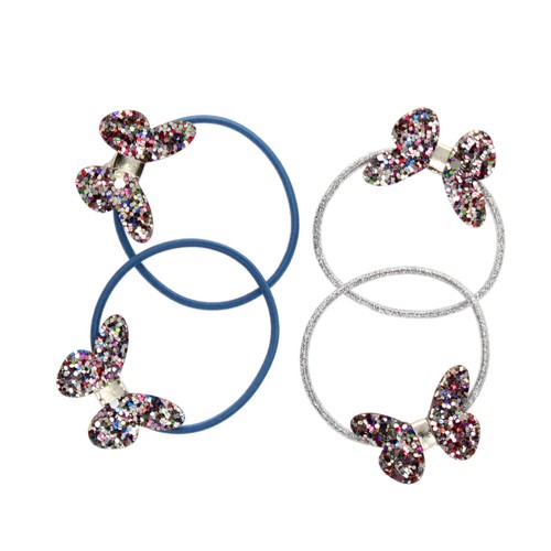 Rex London Glitter Butterfly Hair Bands