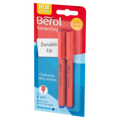 Berol Handwriting Pens Blue Ink Washable