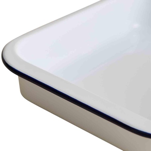 M&S Enamel 29cm Small Roaster, Dark Blue
