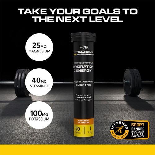 H&B Precision Engineered Hydration & Energy Effervescent Orange