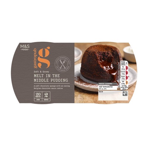M&S Gastropub Chocolate Melt in the Middle Puddings Dessert