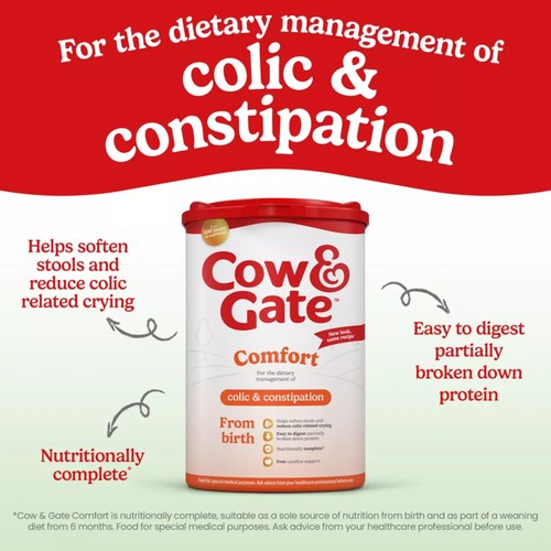Cow & Gate Comfort Baby Milk Formula Powder from Birth