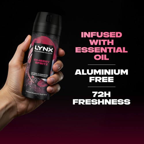 Lynx Fine Fragrance Collection Premium Deodorant Bodyspray Cherry Spritz