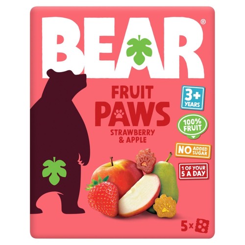 BEAR Paws Fruit Shapes Strawberry & Apple 3+ years Multipack