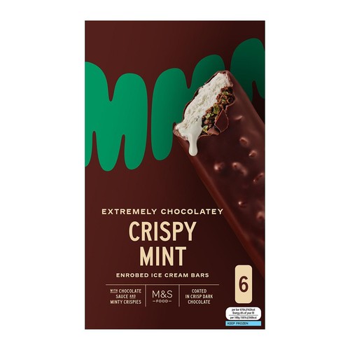 M&S Crispy Mint Chocolate Ice Cream Bars