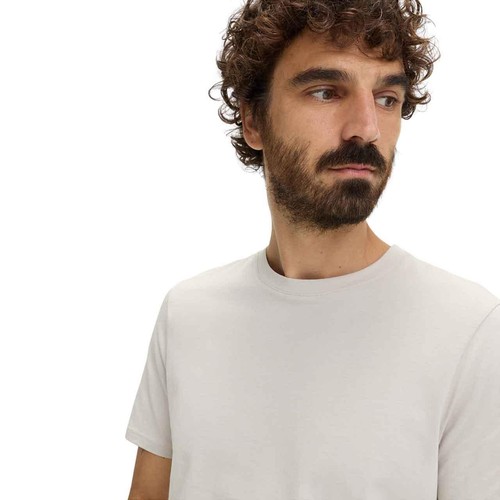 M&S Mens Regular Fit Pure Cotton Crew Neck T-Shirt, XL, Beige