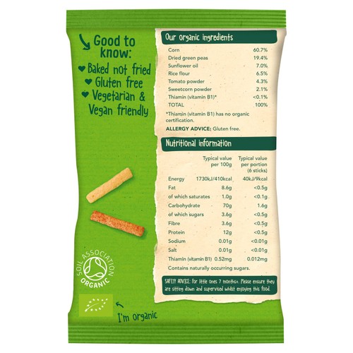 Organix Melty Veggie Sticks Organic Baby Puffs Multipack 7 months+