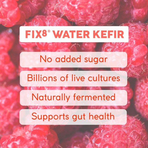 Fix8 Water Kefir Raspberry Lemonade
