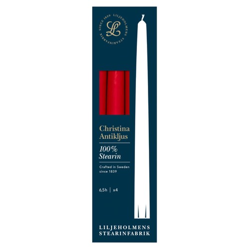 Liljeholmens Red Antique Dinner Candles
