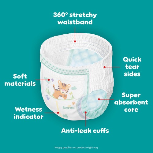 Pampers Baby Dry Nappy Pants Size 8 Essential Pack