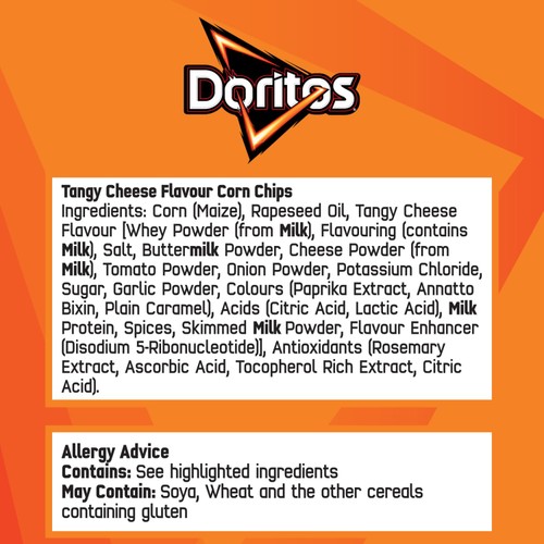 Doritos Tangy Cheese Tortilla Chips Multipack Crisps