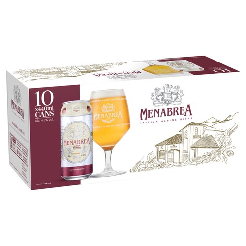 Menabrea Italian Alpine Birra Lager Cans