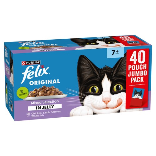 Felix Original Senior 7+ Mixed Selection in Jelly Wet Cat Food