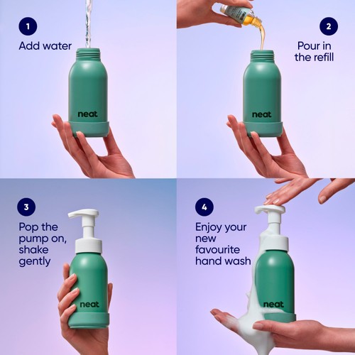 Neat Refillable Foaming Hand Wash Bottle Stone