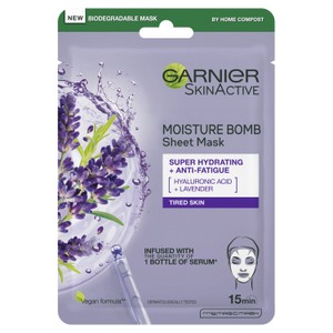 Garnier Fatigued Skin Lavender Hydrating Moisture Bomb Face Sheet Mask 28g