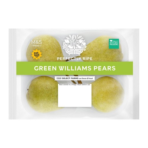 M&S Green Williams Pears Perfectly Ripe