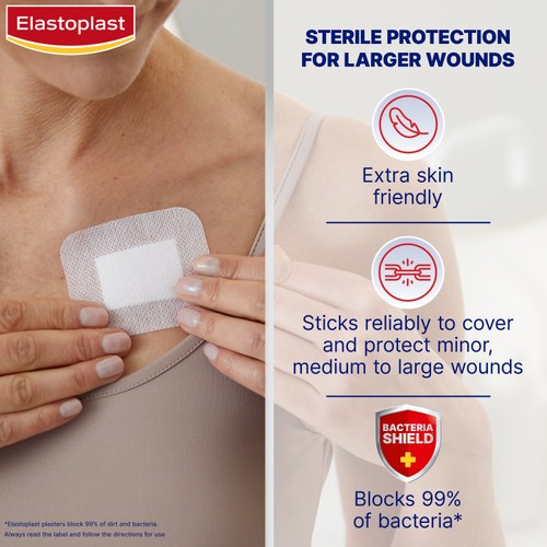 Elastoplast XL Sensitive Dressing Plasters 5s