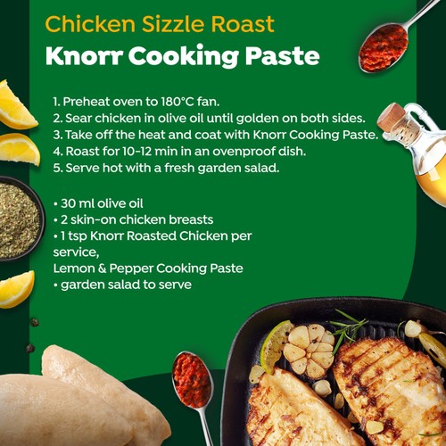 Knorr Roasted Chicken, Lemon & Pepper Cooking Paste