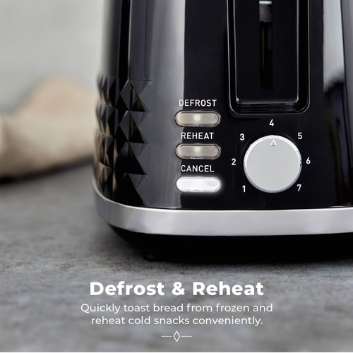 Tower Solitaire 2 Slice Toaster Black