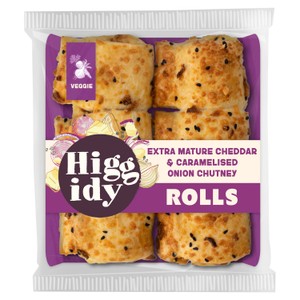 Higgidy Cheddar & Caramelised Onion Chutney Rolls