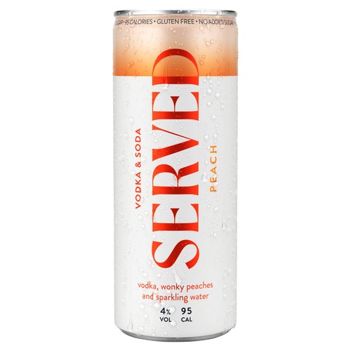 Served Peach Hard Seltzer Can