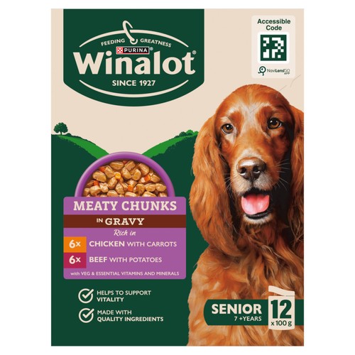 Winalot Meaty Chunks Senior Mixed in Gravy Wet Dog Food
