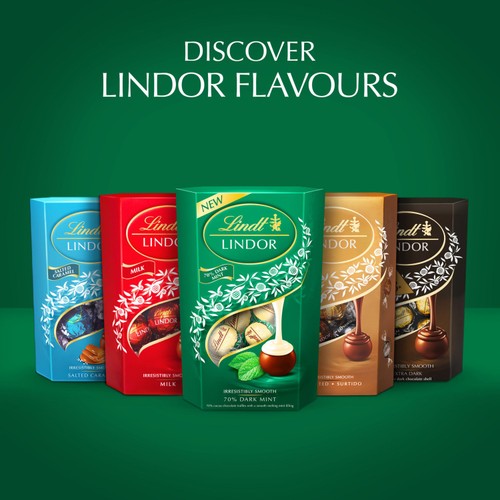 Lindt LINDOR Dark Mint Chocolate Truffles Box