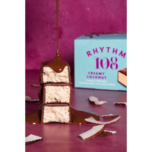 Rhythm 108 Swiss Vegan Creamy Coconut Bar with Dark Chocolate