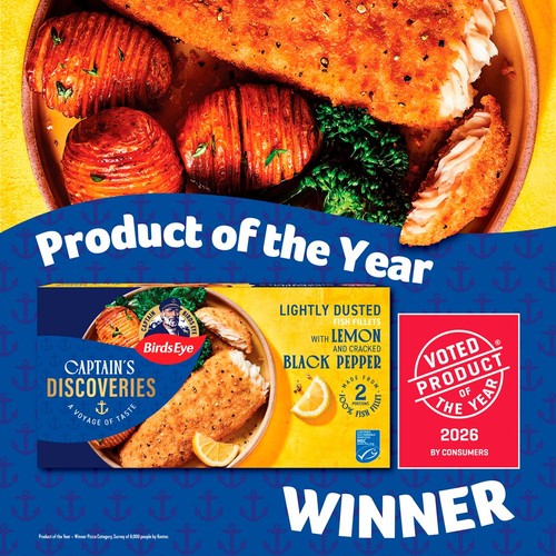 Birds Eye 2 MSC Lightly Dusted Lemon & Pepper Fish Fillets 