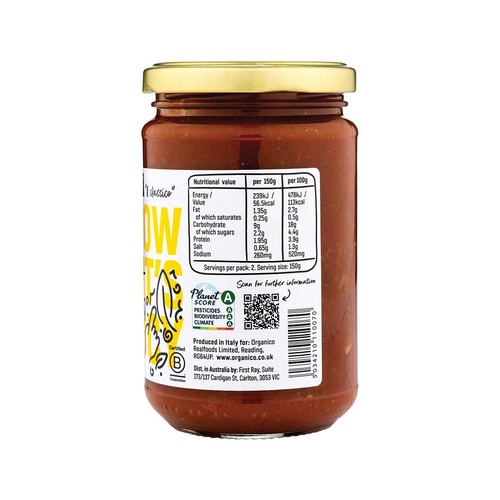 Realfoods Organic Tomato & Basil Sauce