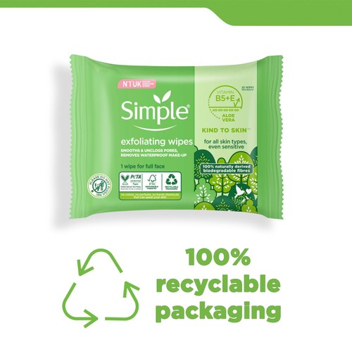 Simple Biodegradable Exfoliating Wipes