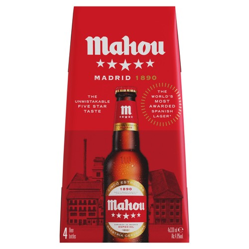 Mahou Cinco Estrella Spanish Lager Beer Bottles