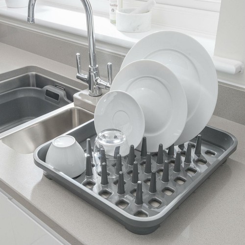 Addis 100% Recycled Draining Rack, Light Grey