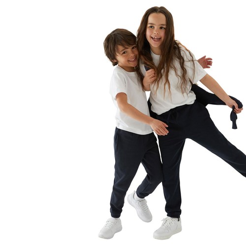 M&S Kids Cotton-Rich Joggers, 10-11 Years, Navy
