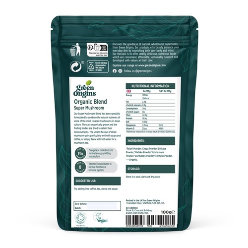 Green Origins Organic Super Mushroom Blend